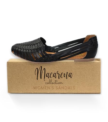 Image of Macarena Collection Womens Shoes Leather Sandals for Women | Huarache Handmade Mexican Sandals | Comfortable & Stylish Womens Sandals 2167
