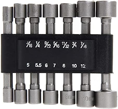 Drill Bits For Metric Drill Bits For Socket Wrench 1/4in Household DIY Woodworking 14PC Power Nuts