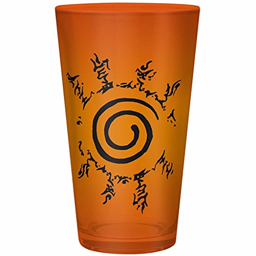 aby Vaso de cristal XXL Naruto Shippuden – Konoha y Seal – Naranja – 400 ml