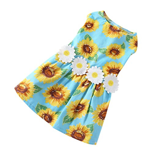 COSMEVIVI ペットドレス ダックスフンド 犬の冷却マット 犬の誕生日 チワワ 犬の冷却タオル 可愛い子犬 子犬のスカート ペットアパレル 子犬の夏のドレス ペットの夏のスカート 犬服 コットン