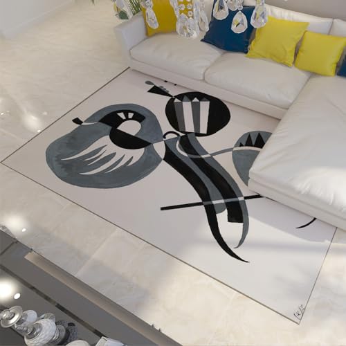 Tapis abstrait moderne Kandinsky tapis de sol lavable 160x230cm - 2