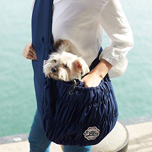 Alfie Pet - Tyler Pet 1-Sided Mesh Sling Carrier - Color: Navy #TOP1