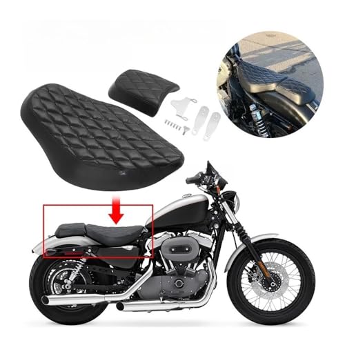 Almohadillas para motocicleta Sportster 1200 y 883 cojines de asiento delantero y trasero 4