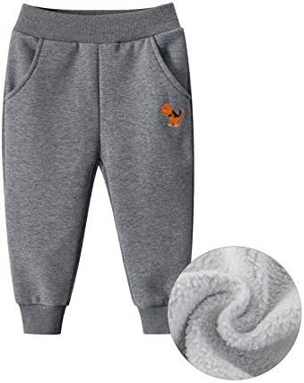 GFQLONG Toddler Boys 2 Pack Polar Fleece Jogger Sweatpants,Baby Winter Warm Pocket Lounging Bottoms - Image 5