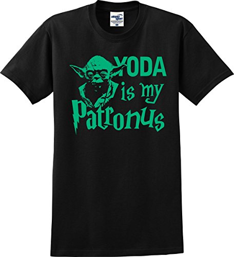 Utopia Sport Yoda is My Patronus Parody T-Shirt (S-5X) (Large, Black)