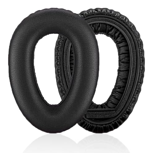 Repuestos de almohadillas para auriculares compatibles con Sennheiser PXC480 | Almohadillas suaves negras de cuero proteico y aislamiento acústico de alta densidad miniatura 1
