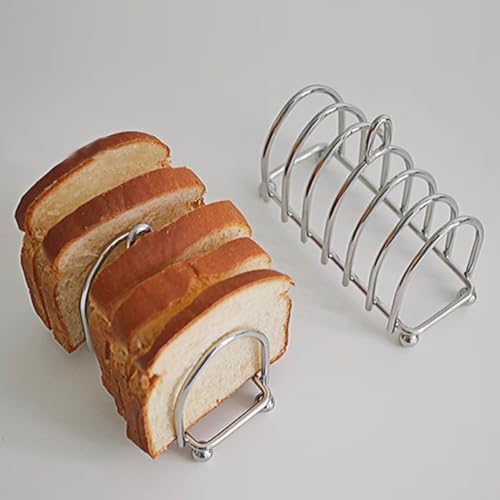 Rejilla para tostadas de acero inoxidable y soporte resistente para pan en cocina 7