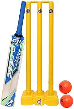 CW Bonzer Sports Backyard Cricket Sets Bat Stumps Bails and A Carry Bag Practice Set Unisex