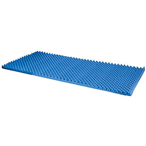 DMI Convoluted Foam Bed Pad Mattress Topper, Made in the USA, Queen Size, 56 x 78 x 2 Inch, Blue - Thumbnail 7