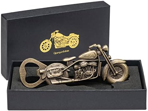 Unique Motorcycle Beer Gifts for Men Vintage Motorcycle Bottle Opener, Fathers Day Gift Birthday Christmas Gift for Him Dad Husband Grandpa Boyfriend