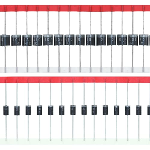 Aukenien 6 Values 60Pcs Schottky Rectifier Diode Kit 10Sq045 10Sq050 15Sq045 10A10 Sr5100 Sr560 Diodes 5A 10A 15A 45V 50V 60V 100V 1000V R-6 Axial Solar Panel Blocking Diodes #TOP3