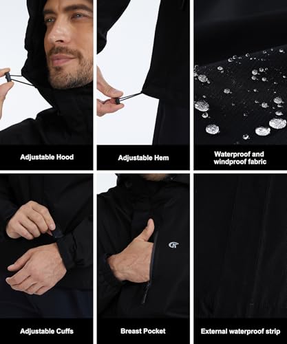Veste imperméable homme coupe-vent softshell de pluie