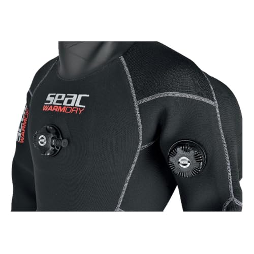 SEAC Men's Warmdry 4mm Neoprene Dry Suit, Black, XX-Large Plus (Model: 0060001009141A) - Thumbnail 4
