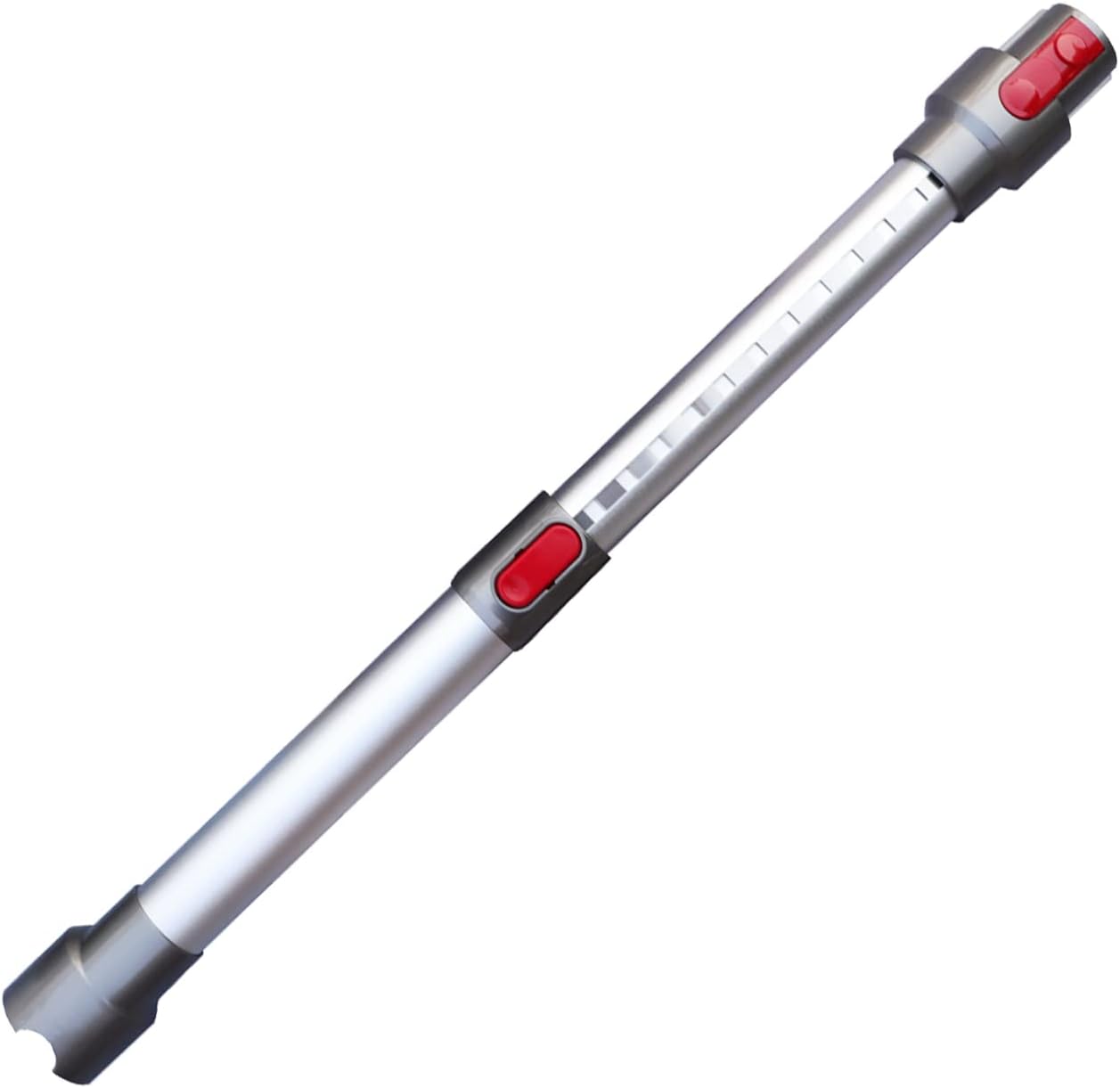 Conductive Extension Wand Compatible with Dyso n V15 V7 V8 V10 V11 Vacuum Cleaner Replacement Tube Rod Stick Quick Release Space Saving 18 to 28 Inch Extendable Wand (Silver)