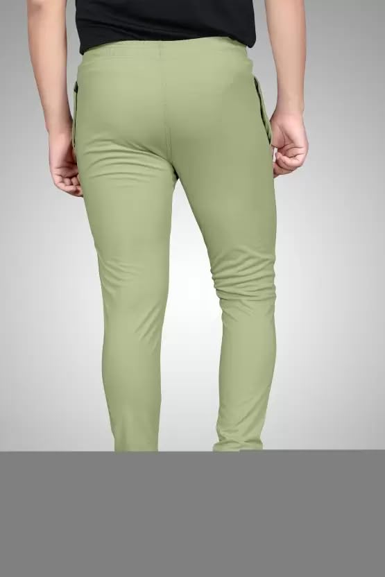 Image of Tecentriq Men's Solid Polyester Lycra Light Weight and Comfortable Track (LF 2025)