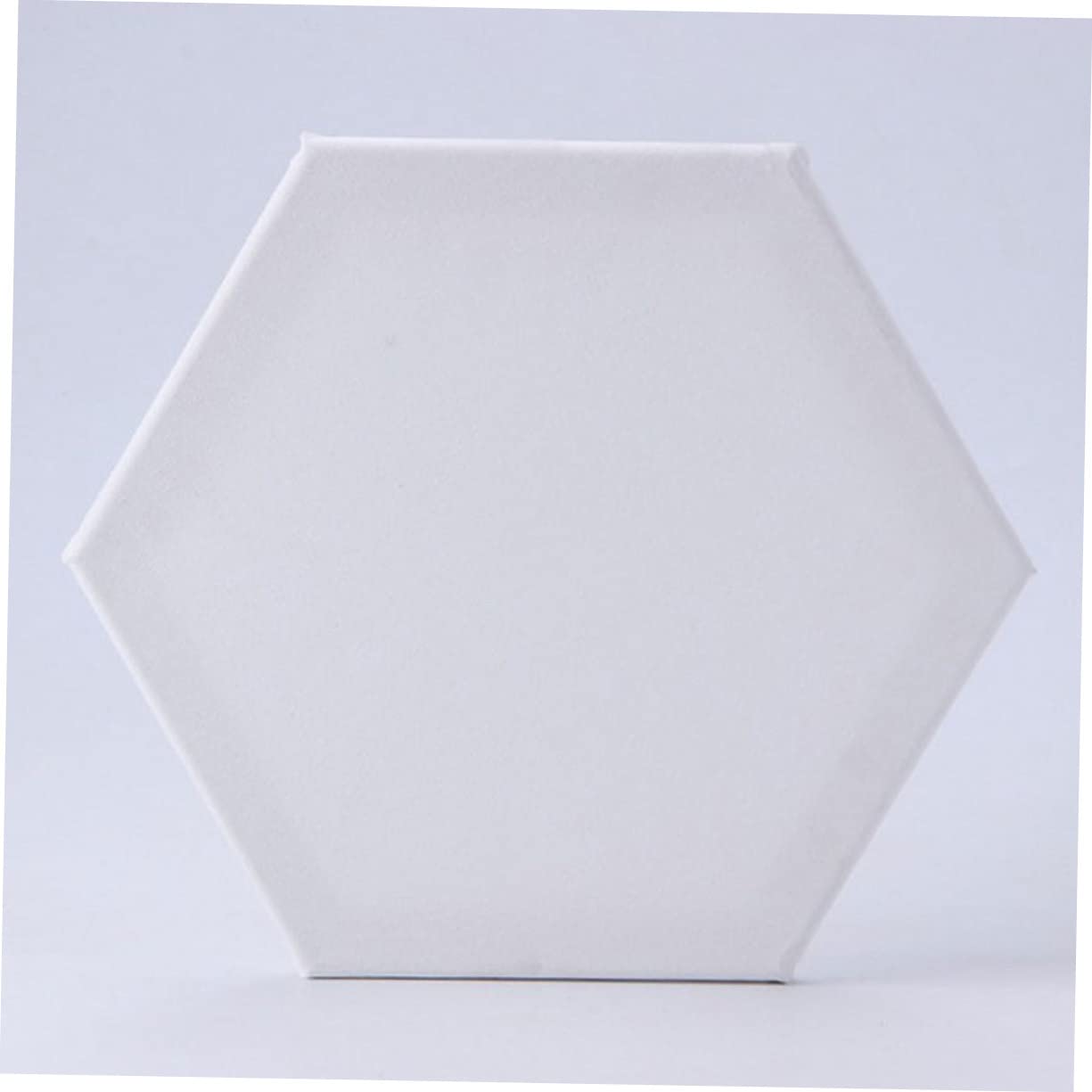 Lot de 3 Toiles D'artiste Hexagonales en Coton Blanc 12,5 Cm pour Peinture à L'huile et Acrylique, Panneaux à Monter Soi-même pour Artistes Amateurs et Étudiants, Usage Intérieur