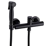 HANEBATH Brass Toilet Bidet Sprayer Set with Hot and Cold Mixing Valve, Oil Rubbed Bronze