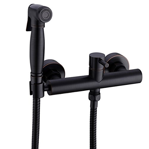 HANEBATH Brass Hot and Cold Toilet Bidet Sprayer Kit,Oil Rubbed Bronze