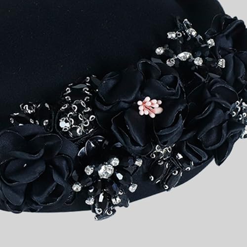 Béret brodé ajustable bordeaux : résoud le problème de taille des chapeaux classiques - 3