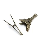 5 PCS Jewelry Making Charms Findings Supply Supplies Crafting Lots Bulk Wholesale Antique Bronze Tone Plated P4MN8 Paris Eiffel Tower Clip