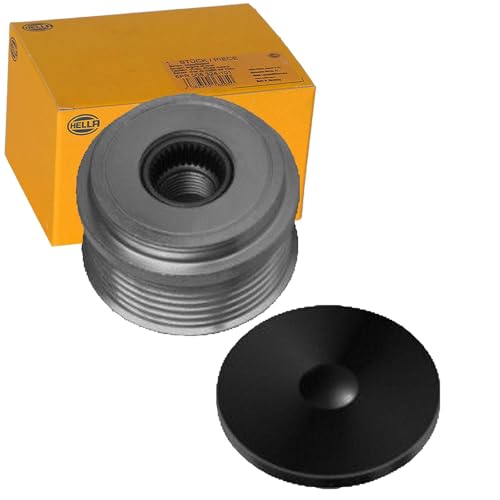 HELLA 9XU 358 038-451 Alternator Freewheel Clutch - Thread Size: M17x1,5 - Number of grooves: 6 - with cap