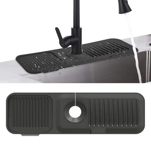 Dfuqanb Tapis d'évier anti-éclaboussures en silicone pour cuisine et salle de bain