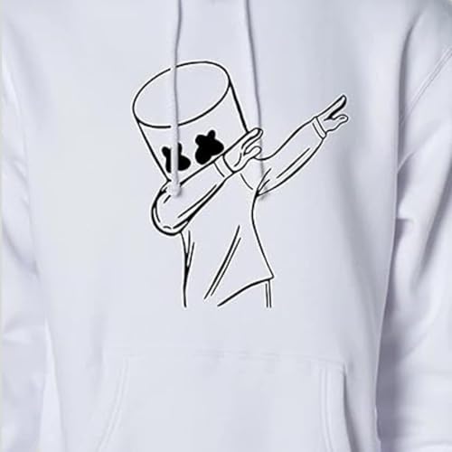 Image of Wearindia Unisex-Adult Cotton Hooded Sweatshirt (W New Dancemelo Hoodie White S)