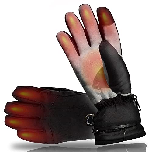 AROMA SEASON Beheizbare Handschuhe für Herren Damen, Winter Raynauds Krankheit Wasserdicht & Winddicht Arbeitshandschuhe Motorrad Jagd Angeln Reiten (S-M) Cover