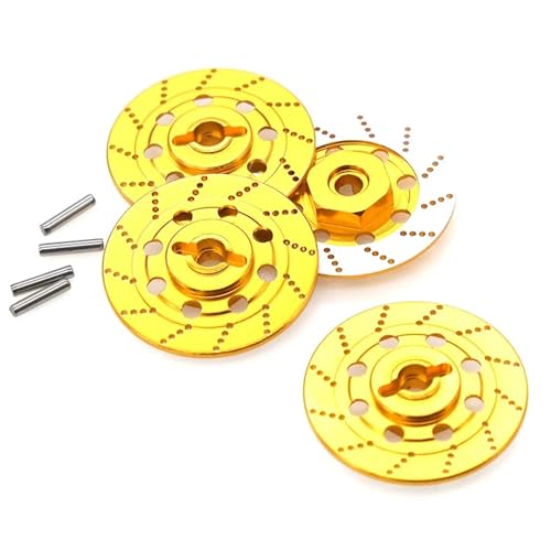 RC�N���[���[�p�A�b�v�O���[�h�p�[�c For Sakura For Tamiya For TT01 For TT02 For HPI For HSP 94123 1/10 4���^���u���[�L�f�B�X�N�z�C�[���Z�p�n�u�A�_�v�^RC���[�V���O�J�[�p(Yellow
