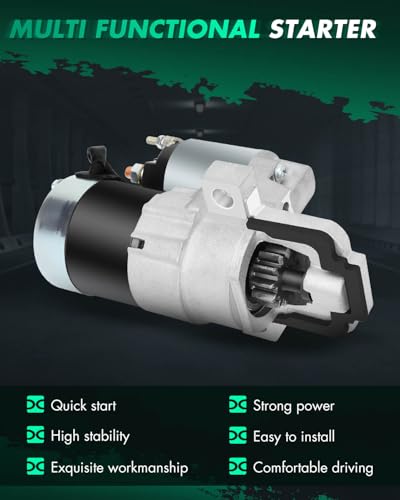 Image of SCITOO Starter Motor BB5T-11000-BA 19227 for FORD Edge 2014 Escape for Explorer 2013-2015 Focus 2013-2017 Fusion Taurus 2013-2016 for Lincoln MKC 2015 2.0L 1.2kW /12 Volt CW 9-Tooth Pinion