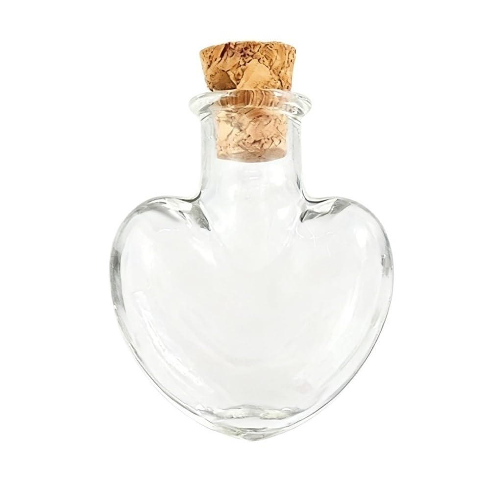 GOCENJIU Small Storage Vial 10 Pieces Miniature Glass Bottles with Cork, Wedding Decor Vials Mini DIY Drifting Jars