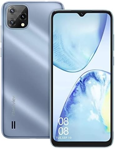 Blackview A55 Unlocked Cell Phone 2023, Android 11 Phones, 3GB+16GB / SD 128GB, 4780mAh Battery, 6.528 inches HD+ Waterdrop Screen, 8+5MP Camera, Triple Card Slots Phones Unlocked, GPS, Face ID - Blue