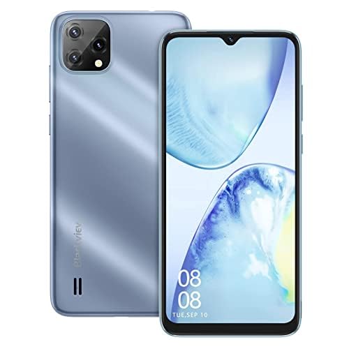 Blackview A55 Unlocked Cell Phone 2023, Android 11 Phones, 3Gb+16Gb / Sd 128Gb, 4780Mah Battery, 6.528 Inches Hd+ Waterdrop Screen, 8+5Mp Camera, Triple Card Slots Phones Unlocked, Gps, Face Id - Blue #TOP16