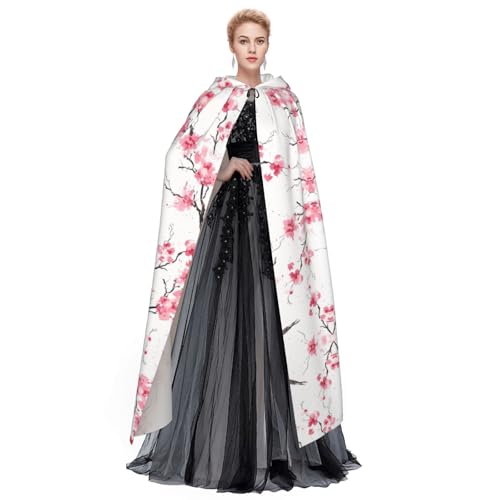 Capa con capucha sin cremallera con estampado floral para bailes de máscaras 3