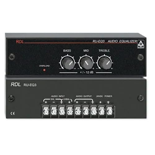 Radio Design Labs RDL RU-EQ3 Three Band Audio Equalizer with Knobs - Terminal Block