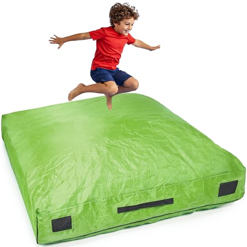 SaferBounce Tapis Crash Mat Sensoriel pour Enfants | Grand 152 x 152 cm ou 122 x 91 cm | Crash Pad | Coussin pour Autisme | Tapis en Mousse pour Sauter et Jouer |...