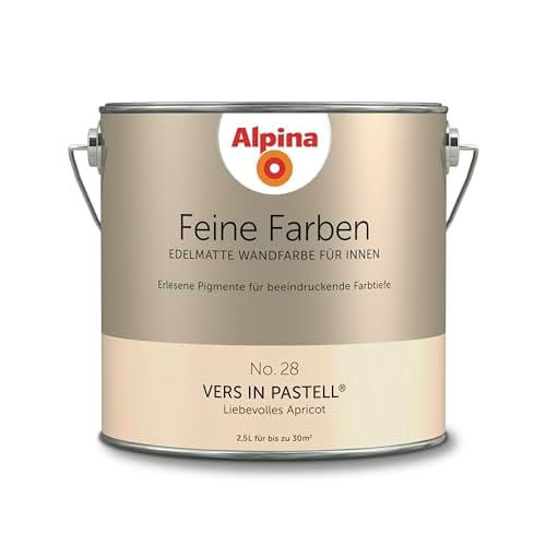 Alpina 2,5 L. Feine Farben, Farbwahl, Edelmatte Wandfarbe für Innen (No.28 Vers in Pastell - Liebevo