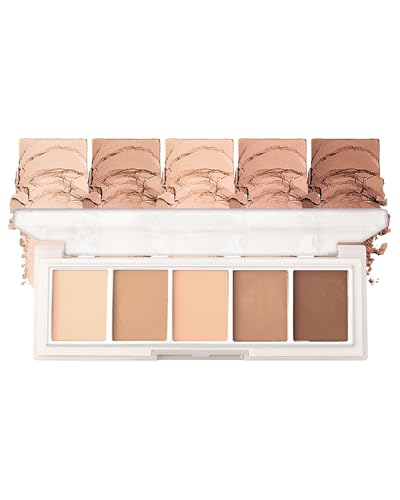 Palette de Fards à Paupières, Mat 5 Couleurs Ombre a Paupiere, Nude Marron Crème, Imperméable, Longue Durée, Formule Veloutée, Maquillage des Yeux...