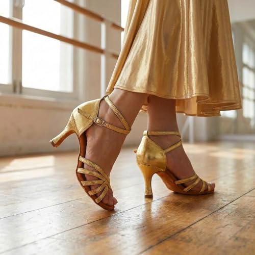 Image of MSMAX Women's Practice Ballroom Dancing Shoes Indoor Performance Latin Dance Shoes for Woman