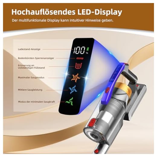 Infaebo Kabelloser Akku Staubsauger Gold