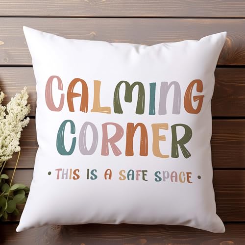Xanev Therapy Pillow Cover, Calming Corner Throw Pillow Cover, Triangle Breathing 18X18 Decoration Pillowcase thumb #3
