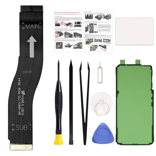 for Galaxy S21 Main Flex Cable Ribbon Replacement Repair Part, Compatible with S21 5G SM-G991U, with Toolkit, Instruction