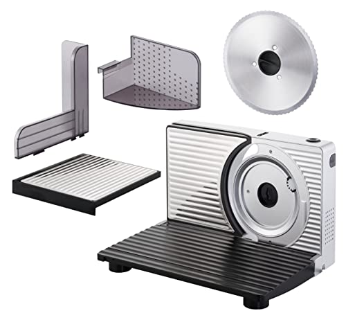 Foto von Unold 78866 ALLESSCHNEIDER Curve Silver, 100 W, 230 V, zusammenklappbar, Edelstahlmesser, Silber/Schwarz, Edelstahl