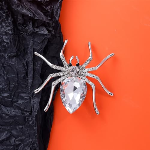 Image of YOQUCOL Halloween Spider Shape Brooch Pins for Women Girls Gift