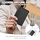 TUCCH für Magsafe Wallet, RFID Blocker 6 Kartenfächer [Durchsichtige ID Fenster] Magnetisches Wallet PU Leder Herren & Damen Geldbörse für iPhone 16/15/14/13/12 Serie, Nicht für Mini, Schwarz