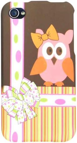 Cell Armor Snap-On Case for iPhone 4/4S - Retail Packaging - Snap-On, Colorful Owl on Brown