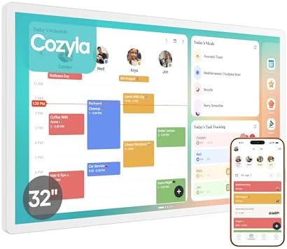 Cozyla Mate Calendar+ 2: 32" Digital Calendar Wall Touch Screen C...