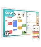 Cozyla Mate Digital Calendar+ 2: 32" Wall Calendar Planner Smart Touchscreen Interactive Electronic Calendar for Family Schedules Chore Chart Supports All Google Play Apps Wall Mount White UK Adapter