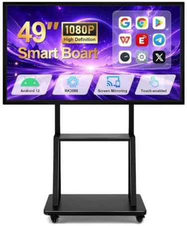 49" Smart Board with Android 12, 8-Core 2.4GHz, 4K Touchscreen