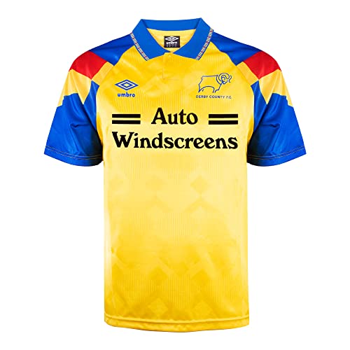 Derby County 1992 Away Umbro Shirt Yellow Large Nylon